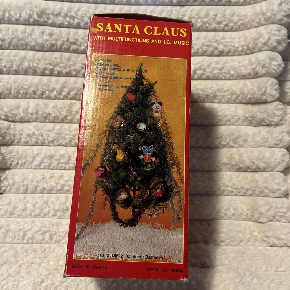 Walking Santa Claus With Multifunctions and I.C. Music Christmas  w/Bell 1970's - Picture 4 of 11